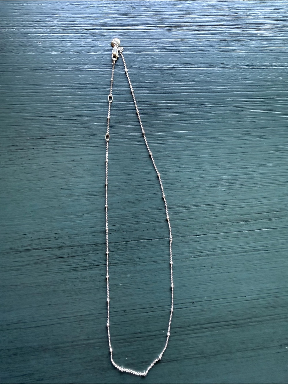 Monica Vinader Beaded Chain Necklace Sterling Silver